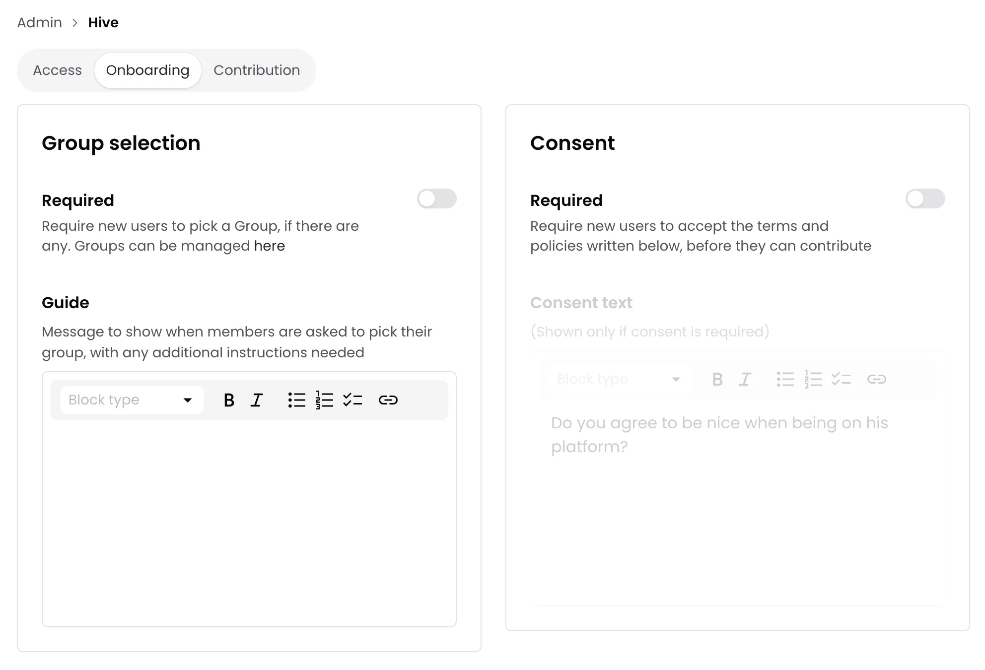 Onboarding neuer Nutzer konfigurieren